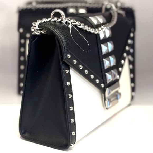 Michael Kors Whitney Medium Studded Shoulder Bag Black Multi